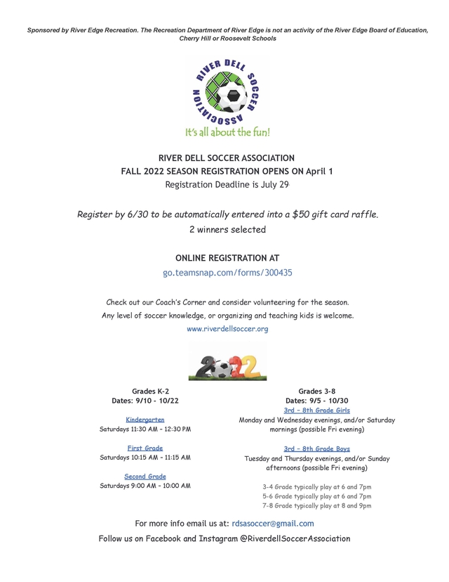 Borough of River Edge New Jersey Bergen County Recreation and Cultural Affairs